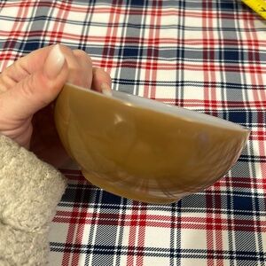 Fire king oven safe vintage small bowl, brown in super good condition 5 1/2”